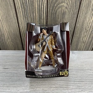 Trevco Elvis Presley Performing Gold Suit Collectible Christmas Statue Ornament - Picture 1 of 17