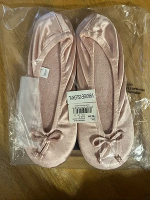 Новый изотонер вечер песок бант верхний мягкий атлас балерина тапочки женский размер 8-9 - Изображение 1 из 4