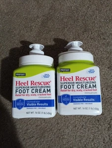 Heel Rescue Foot Cream 16 Ounce Bottle, 2 Pack, for Cracked, Calloused or Chappe - Picture 1 of 10