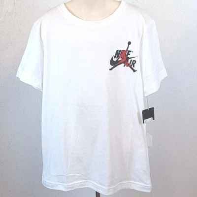 Air Jordan Nike Boys White T-Shirt-M (10-12 Years)-Short Sleeves - Image 1 of 4