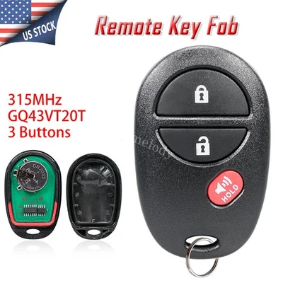 Llavero remoto sin llave para Toyota Tacoma 2005 2006 2007 2008 2009 2010-2015 Foto 1 de 4