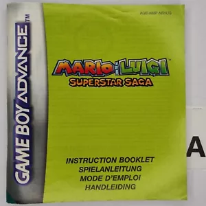 manual gameboy advance Mario Superstar Saga AGB-A8P-NFHUG - Picture 1 of 4