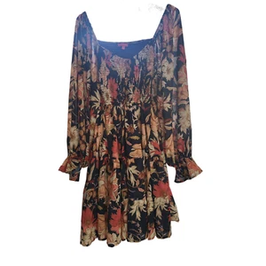 Flying Tomato Lisburn Smocked Short Lined Dress in Autumn Bloom - 2X - Picture 1 of 2