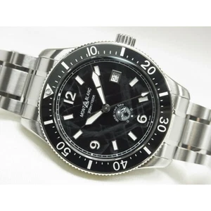 AUTH MONT BLANC WATCH 1858 ICED SEA AUTOMATIC DATE MB129371 BLACK GLACIER F/S - Picture 1 of 12