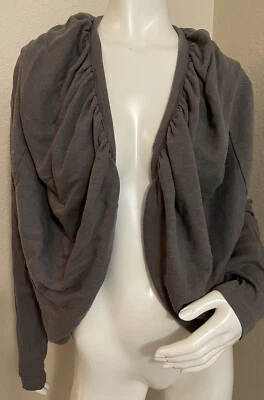 Cárdigan Suéter JAMES PERSE Caqui Abierto Encogimiento de hombros Cocoon Bolero Talla 4 XL $165 Foto 1 de 4