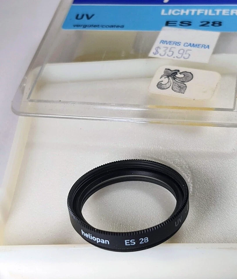 Heliopan 28mm UV Glass Lens Protector Safety Filter ES28 28 mm Germany - Image 1 of 4