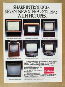 1985 Sharp Stereo TV Televisions 7 Models vintage print Ad - Picture 1 of 1