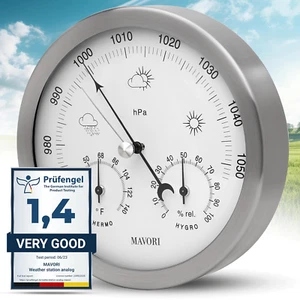 ® 3In1 Weather Station Analog - Barometer, Hygrometer & Thermometer for Indoor - - Picture 1 of 12