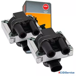Kit 2 Bobine NGK U3001 Fiat Punto 176 188 - 1.1 1.2 8V 1100 1200 Benzina - Imagen 1 de 3
