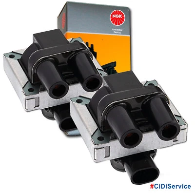 Kit 2 Coils NGK U3001 Fiat Punto 176 188 - 1.1 1.2 8V 1100 1200 Petrol - Image 1 of 3