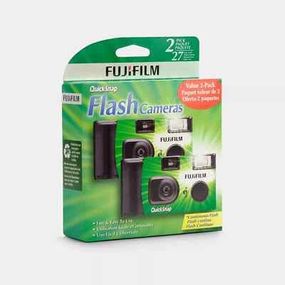 Fujifilm QuickSnap Disposable 35mm Film Camera 2 Pack NEW - Image 1 of 2