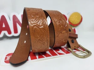 Cintura EL CHARRO Light Brown Mod. 0193 (Lunga 100 cm) Made in Italy (PANINARO) - Imagen 1 de 7