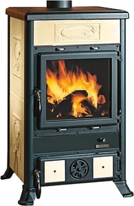 Stufa a legna LA NORDICA ROSSELLA R1 BII CERAMICA PANNA 9kW 257 m3 riscaldabili - Foto 1 di 6