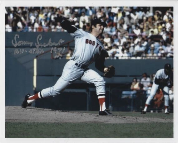 Foto autografiada de Sonny Siebert 8x10 de los Medias Rojas de Boston - Certificado de autenticidad  Foto 1 de 1