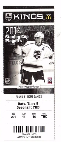 2014 LOS ANGELES KINGS VS CHICAGO BLACKHAWKS PLAYOFFS TICKET STUB GAME #4 Cover