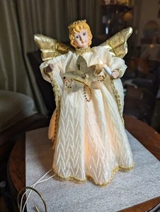 Vintage 1993 Santa's Best Animated Tree Top Porcelain Collectable Angel Lighted - Picture 1 of 22