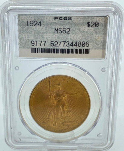 Rare_Doily-1924 Pcgs Ms 62 $20 Gold Double Eagle