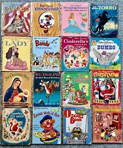 Vintage Little Golden Books Lot (16) Books, Disney/Christmas/Sesame Street - Picture 1 of 6