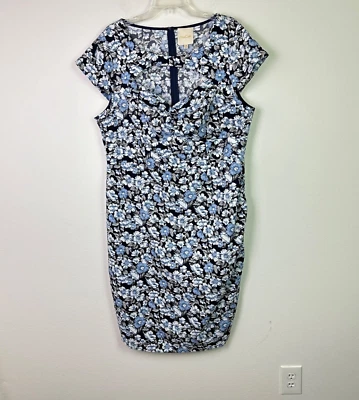 Vestido para mujer Modcloth Dear Fiery en flor azul marino escote corazón talla grande 2X Foto 1 de 4