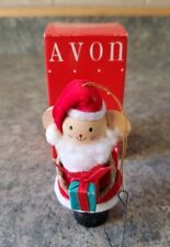 Vintage Avon Santa Claus Christmas Ornament Woven Straw