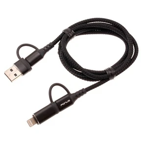 Fast Charger 4-in-1 USB-C Cable Power Cord [Type-C, iPhone for Smartphones - Picture 1 of 5