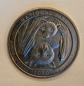 2020 Bat Quarter Coin Mint Mark P American Samoa US Münzen - Bild 1 von 6