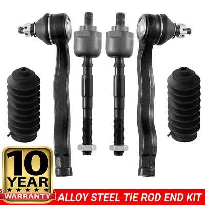 Conjunto de 6 kits de extremidade de haste de amarração interna e externa dianteira para Honda Civic 1996 1997-1999 2000 - Imagem 1 de 4