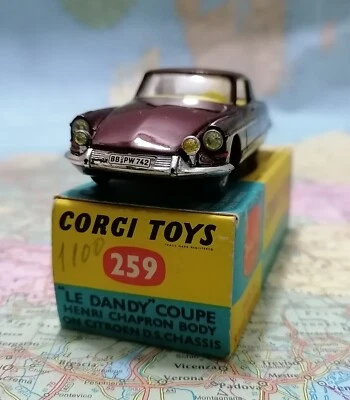 CITROEN DS 19 Henri Chapron - Scala 1/43 , Corgi toys 259 , Gt. Britain 1966 - Immagine 1 di 4