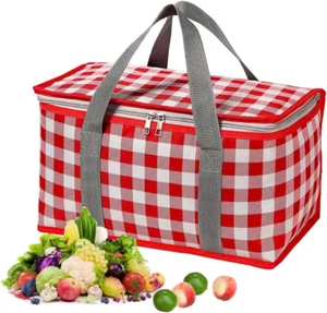 Insulated Picnic Bag Reusable,Beach Bag Cooler Bags, Cooler Bags with Zippered T - Picture 1 of 12