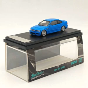 Street Weapon 1:64 BMW E46 M3 HICH REV SERIES Diecast Models Car Collection Blue - Foto 1 di 6