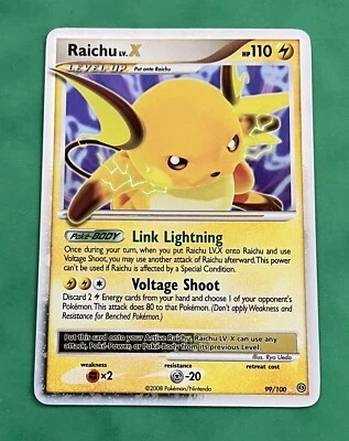 Pokemon Raichu LV.X Stormfront 99/100 Holo Rare Nr Mint - Image 1 of 2
