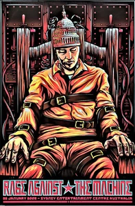 RAGE AGAINST THE MACHINE Konzert Poster 12"x18" KOSTENLOSER VERSAND - Bild 1 von 1