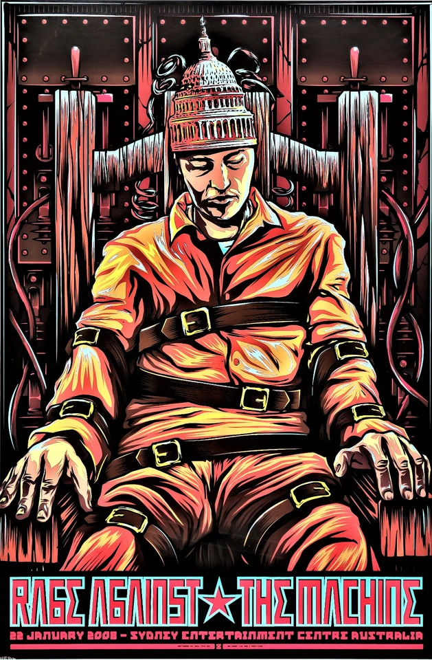 RAGE AGAINST THE MACHINE Concert Poster 12"x18" FREE SHIPPING - Image 1 of 1