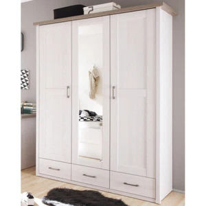 Kleiderschrank Landhaus weiß Kinderzimmer Jugendzimmer Schlafzimmerschrank 148cm - Bild 1 von 4