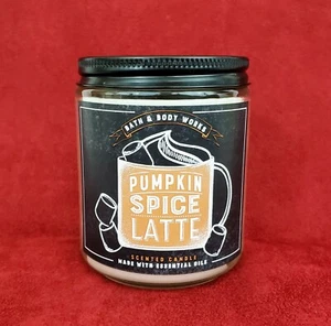 Bath & Body Works * PUMPKIN SPICE LATTE * Single Wick Candle * Holiday Essential - Picture 1 of 2