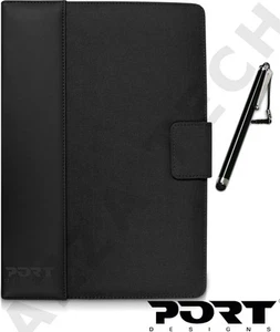 Port Designs 7" Tablet Kickstand Black Magnetic Folio Case Cover Stand Fire/M7 - Picture 1 of 5