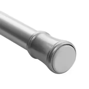Nickel Adjustable Tension Window Curtain Rod, 1" Diameter, Adjustable 48" - 84" - Picture 1 of 6