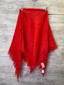 Sciarpa vintage Heather Glen Scozia lana mohair rosso - Foto 1 di 8