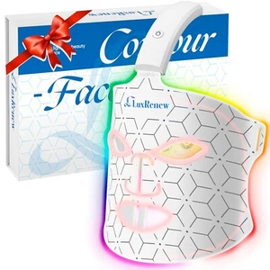 Red Light Therapy Mask, 7 Color Led Face Mask Light Therapy, Cordless, Portable - Picture 1 of 7