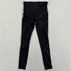 Leggings de tiro alto Spanx Revolve talla M imitación cuero aspecto líquido borgoña granate - Imagen 1 de 9