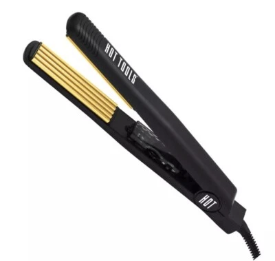 Nuevo Micro Crimpadora Hot Tools Pro Artist 1" Oro 24k Salón Para Textura y Volumen Foto 1 de 3