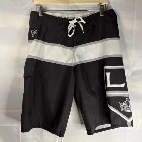 Vintage Quicksilver NHL Hockey LA Kings Swim Trunks Board Shorts Size 36 Cover