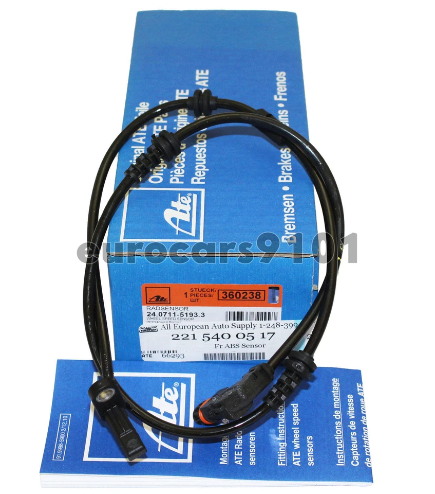 全新! 梅赛德斯-奔驰 S350 ATE 前 ABS 车轮速度传感器 360385 22957400 — 第 1/1 张图片