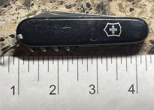 VICTORINOX SWISS ARMY OFFICIER SUISSE KNIFE - BLACK-STRELLSON STAMP - Picture 1 of 8