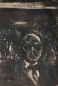 LISTED JULES PASCIN ORIGINAL AQUATINT ETCHING PIERRE MAC ORLAN PORTRAIT FRAMED - Picture 1 of 10