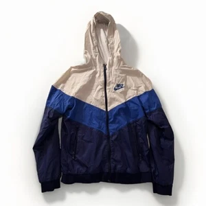 Nike Sportswear Logo Boys Kids Youth X Large Blue Windrunner Hoodie Jacket Coat - Picture 1 of 7