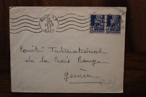 1943 France Algerie Algier Mail cover Censorship Censor Censure WW2 A.X. Flamme