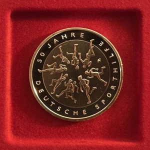 20 Euro Silbermünze, 50 Jahre Deutsche Sporthilfe, 925 Silber, 2017 D - Bild 1 von 2