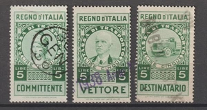 Italy Cinderellas Revenue Stamp Fiscal Marche Autotransporti 1936 5 Lire - Picture 1 of 1