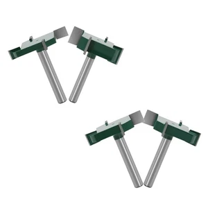 Broca de enrutador 1/4 de pulgada vástago losa aplanamiento brocas de cepillado herramientas de corte para carpintería - Imagen 1 de 7